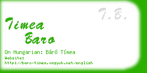 timea baro business card