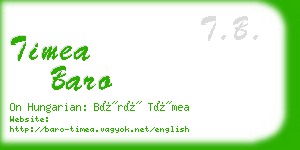 timea baro business card